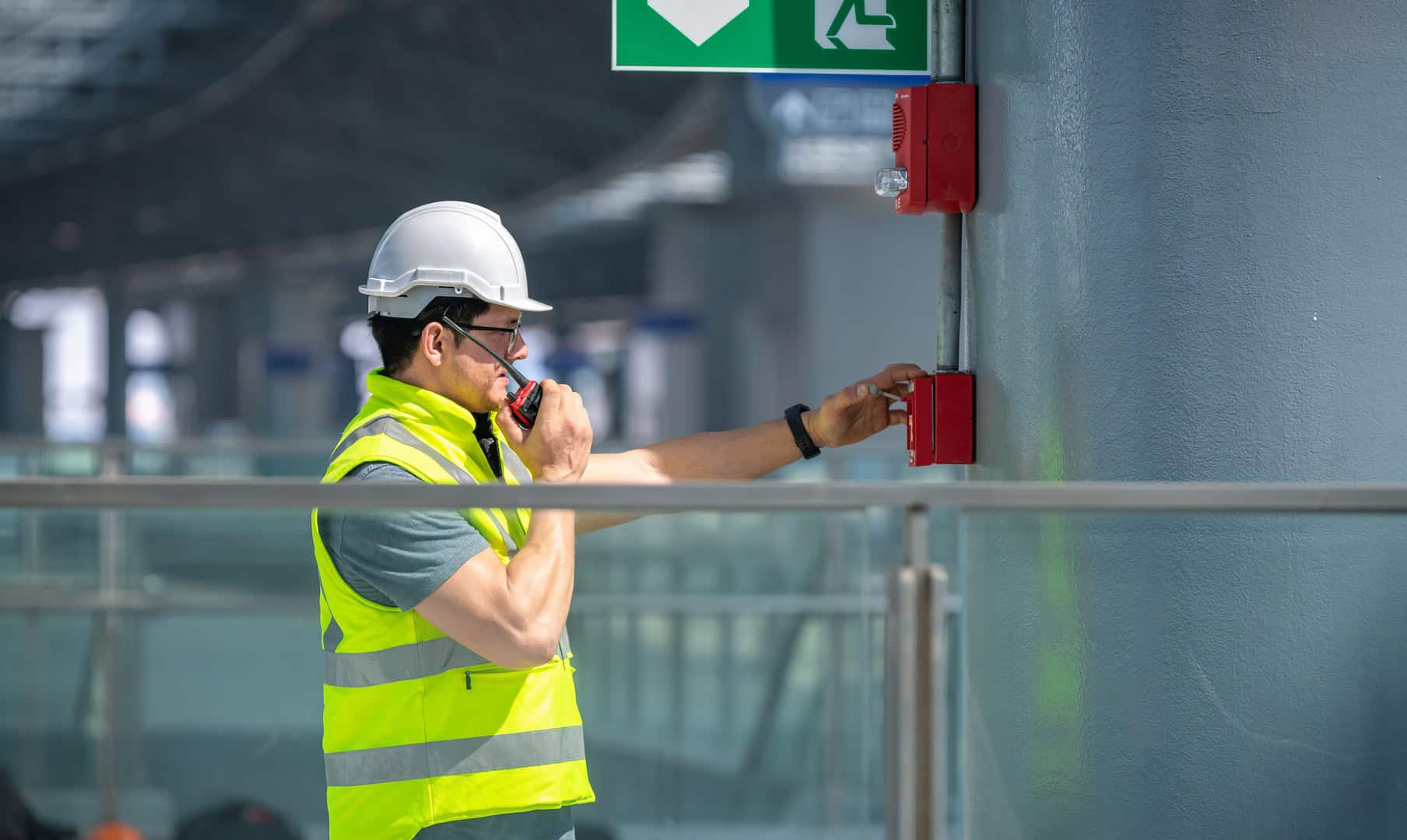 Engineer wearing safety uniform